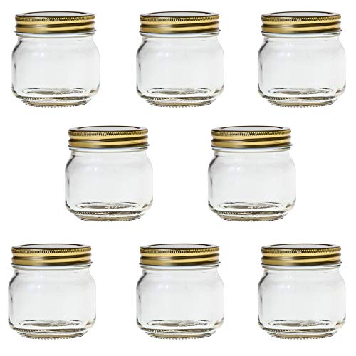 diMio Einmachgläser-Set Vorratsgläser Sturzgläser Schraub- und Bügelverschluss Marmeladengläser (8, 250ml Schraubverschluss) Cover