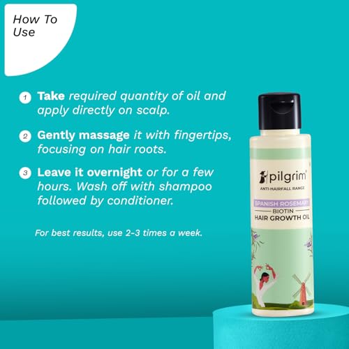 Pilgrim Spanish Rosemary & Biotin Hair Growth Oil to Control Hair Fall & Strengthens Hair 100ml | Rosemary essential oil for hair growth | Reduces Hair Fall | Strengthens Hair - Image 5