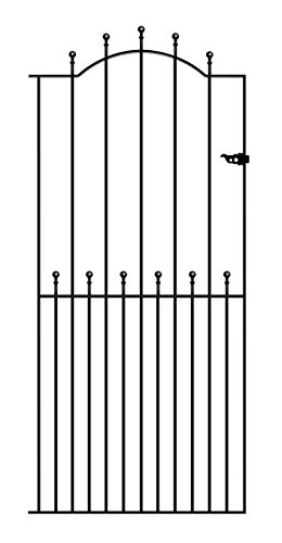 Manor Ball Top Tall Garden Gates 914mm GAP x 1943mm High wrought iron metal swing gate MAZP32