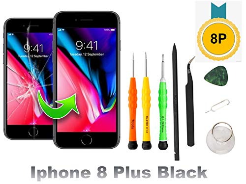 Compatible with iPhone 8 Plus Screen Replacement 5.5 inch (Black) MoiMaxi LCD Digitizer Touch Screen Assembly Set with 3D Touch, Repair Tools Includ