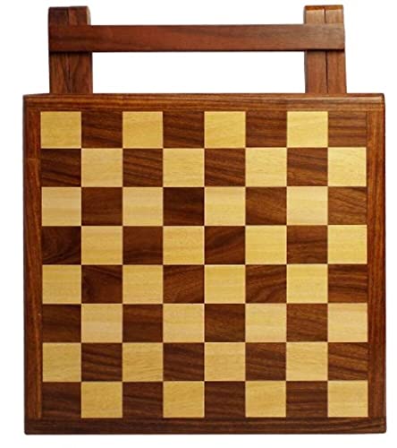 Image of Bros Moon 12 x 12 Inches Kid's Favourite Foldable Table Classy Wooden Chess with Play Pieces for Players Suitable for Living and Bed Room /Kid's Furniture /Out Door /Garden use /Gift /Festival