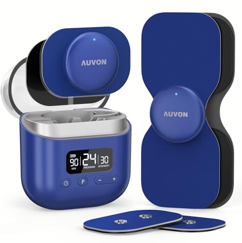Image of AUVON Wireless 24 Modes TENS Unit Muscle Stimulator for Pain Relief, 6 Pads | Rechargeable EMS Massager, Smart Pocket-Size TENS Machine, Drug-Free Pain Relief for Neck, Back & Shoulder, 6 Premium Pads