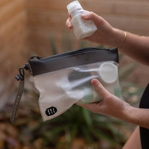 Gravel Bolsa de Higiene Pessoal de Viagem Aprovada pela TSA - Bolsa Transparente para Homens e Mulhe