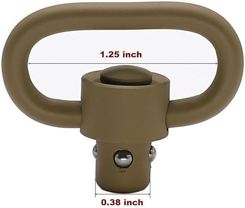 Miniatura 2 de Botón giratorio de 1.25 pulgadas de eslinga desmontable rápido, color bronceado único impreso