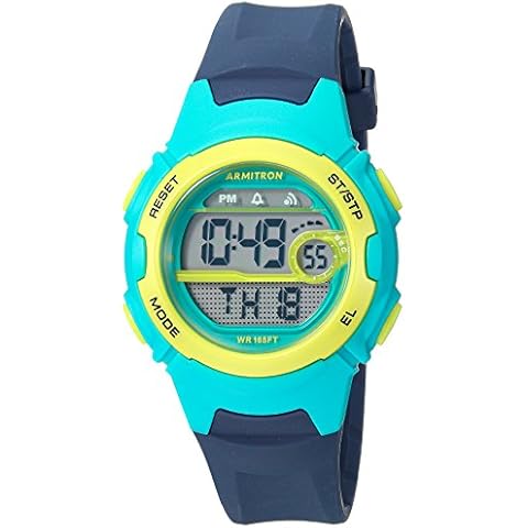 Armitron Sport Women's 45/7088NVY Digital Chronograph Navy Blue Resin Strap Watch Cover