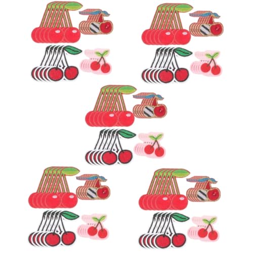 Patches thermocollants cerises écussons brodés masquer trou vêtement