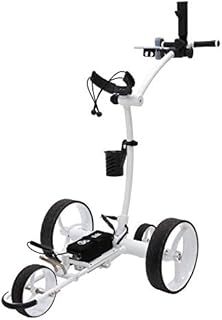 Cart-Tek Electric Golf Push cart with Remote Control - GRi-1500Li V2 Lithium Battery Electric Golf Caddy w/Free Accessory Bundle! Stop lugging Your Bag, Save Energy for Your Swing Today! (White)