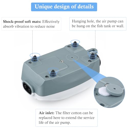 Hitop Dual Outlet Aquarium Electric Air Pump thumb #5