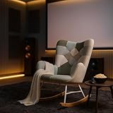 MEUBLE Cosy XXL-Sessel im skandinavischen Design Großer Polstersessel aus Stoff Patchwork mit Hoher Rückenlehne und Armlehnen