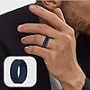 LOCCY Lot de 8 Bagues en Silicone pour Homme Bagues Anneaux de Mariage en Silicone pour Femmes et Homme Multicolore Confortables et Sans Danger pour Peau (Multicouleur A, 62) #2