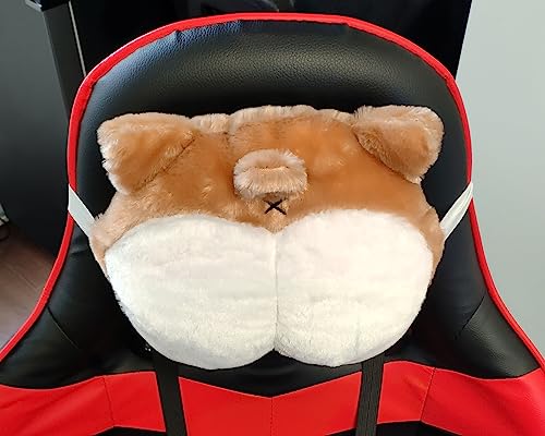 SCSpecial Car Neck Pillow Niedliches Corgi Butt Kopfstütze Baumwollkissen Weiches Kopfstützenkissen