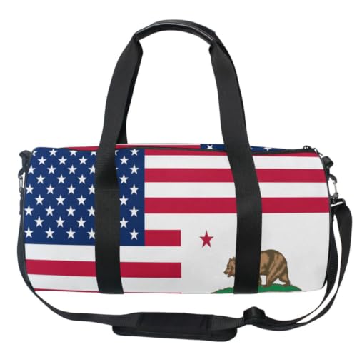 Bolsa redonda de alta resistencia con diseño de la bandera de Estados Unidos