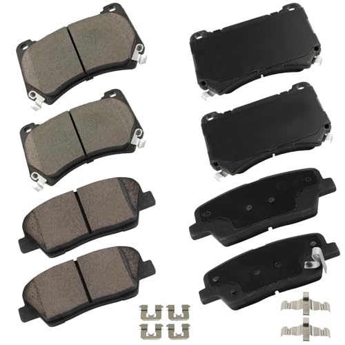 Image of cciyu D1284 & D1396 Front Rear Ceramic Disc Brake Pads Kit For Hyundai For Equus 2011,For Hyundai For Genesis 2009