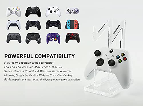 Oaprire Dual Controller Holder Gaming Accessories, Suitable For Almost All Controllers, Controller Stand For Xbox One Ps4 Ps5 Steam Pc (Crystal Clear) #TOP2