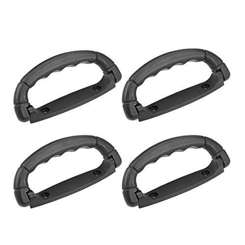 Uxcell Luggage Handle Pull Plastic 6.3-Inch Length Luggage Suitcase Handle Grip Black 4Pcs #TOP6
