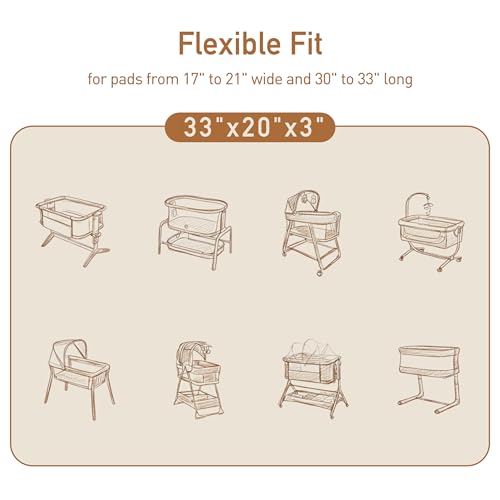 Image of Gllquen Baby Bedside Sleeper Bassinet Sheets 33x20 Inch 4 Pack Girl Boy | Soft OEKO-TEX Certified Bassinet Crib Sheet, Compatible with Baby Delight, Newton Rectangle Bassinet Mattress, Floral Reverie