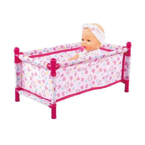 Berço para bonecas para crianças, cama de bonecas para crianças, móveis para bonecas para crianças - boneca de brinquedo para jogo de imitação, carrinho, boneca, portador de assento de carro, boneca