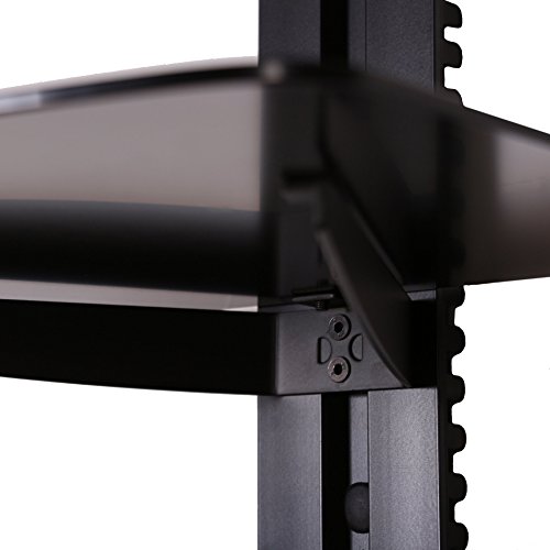 Fitueyes FBA_COMIN16JU047538 2 Tiers Floating Shelves For Wall Under Tv Dvd Shelf Wall Mount Shelves Hold Up To 22Lbs Tempered Glass thumb #6