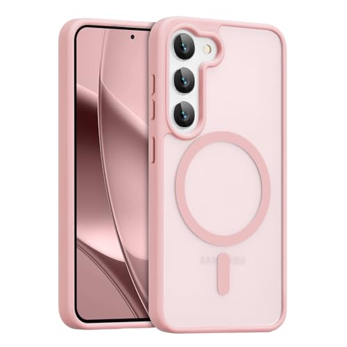 RALEAVO Magnetisch Hülle für Samsung Galaxy S23, Kompatibel mit MagSafe HandyHülle, Stoßfest Schutz Dünn Transluzente Ma...