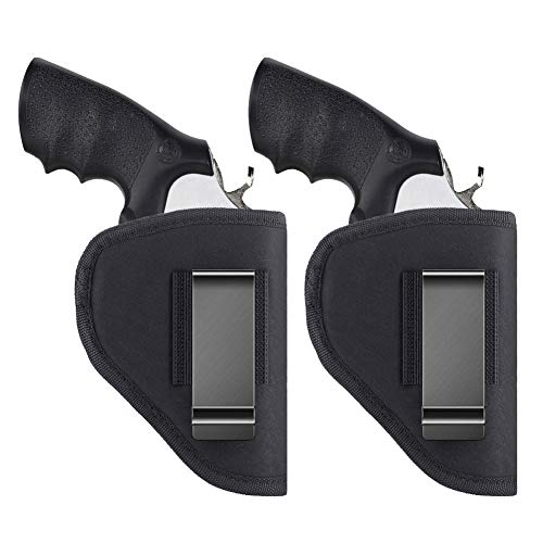 TACwolf 2 Pack Revolvers Holster Right Left IWB OWB Fits Most J Frame Revolvers Most .38 Special Type Guns Ruger LCR Smith and Wesson Body Guard Taurus Charter