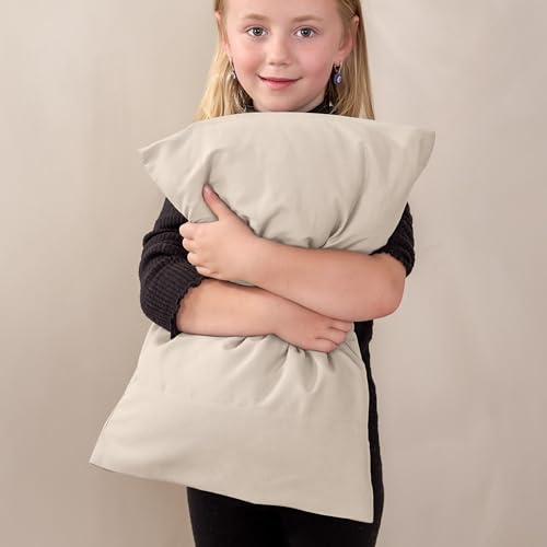 Image of Bare Home Microfiber Pillow Cases - Toddler Size Set of 2 Cooling Pillowcases Double Brushed Sand Pack Easy Care (Toddler Pillowcase 2, Sand)
