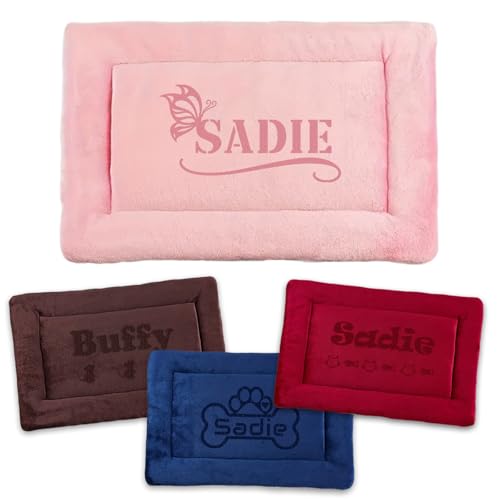 xrlsg Personalized Dog Mat Custom Dog Bed for Kennel Washable Pet Sleeping Mat Gift for Dog Cat Pet Lovers