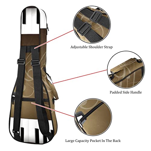 Housse pour ukulélé avec claviers et notes de musique – Rembourrage en éponge de 10 mm d’épaisseur – 53,3 cm – Avec… - Les Beatles, Paul McCartney, John Lennon, RIngo Starr, George Harrison Housse pour ukulélé avec claviers et notes de musique - Rembourrage en éponge de 10 mm d'épaisseur - 53,3 cm - Avec… – Image 4