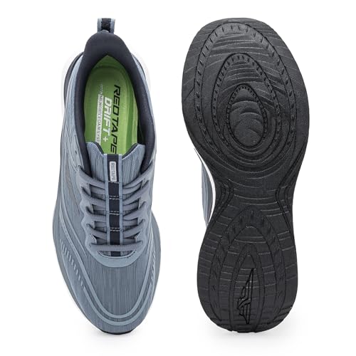 Image of Red Tape Men's Sneakers Black Mesh Printing Round Toe Lace-Up