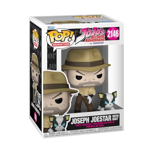Funko Pop! & Buddy: JoJo's - Joseph Joestar & Iggy - JoJo's Bizarre Adventure - Figura in Vinile da Collezione - Idea Regalo - Merchandising Ufficiale - Giocattoli per Bambini e Adulti - Anime Fans