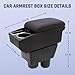 Car Armrest Box for Nissan Almera Versa 2012-2019 Auto Accessories Center Console Leather Arm Rest Double-Layer Storage Space with Cup Holder (Black Thread)