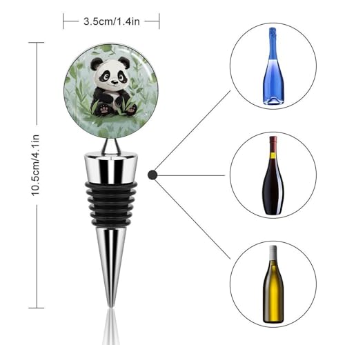 Bouchons de bouteille panda réutilisables pour conserver le vin sans fuite