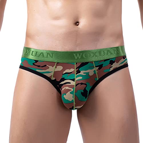 Camo Panties For Men, Sexy Low Rise Jockstrap Briefs, Butt-Flaunting Undies For Club, Camouflage Big Pouch Underwear #TOP2