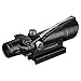CTOPTIC Scope Rifle Scope 5X35 Red Crosshair Reticle Scope Optic Sight Dual Illuminated Real Red Fiber with Mount Black