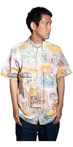 Amazon.co.jp: [レインスプーナー] 半袖 アロハシャツ フルオープン