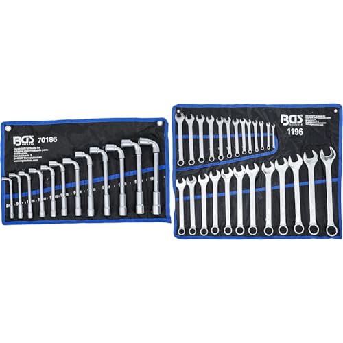 BGS 70186 | Jeu de clés à pipe | 8-19 mm | 12 pièces & 1196 - Jeu de clés mixtes - 6-32 mm - 25 pièces