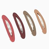 SULIKJHUI 4 Stück Große Haarspangen Damen, Groß Haarklammern Starke Snap Haarclips für Dickes, Dünnes und Feines Haar – Khaki, Lila, Rosa, Nude-Rosa