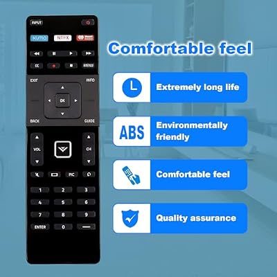New XRT122 Replace Remote fit for VIZIO TV E32-C1 E32H-C1 E40-C2 E40X-C2 E43-C2 E48-C2 E50-C1 E55-C1 E55-C2 E60-C3 E65-C3 E65X-C2 E70-C3 D43-D2 D48-D0 D50-D1 D50U-D1 D55-D2 D55U-D1 D58U-D3 D60-D3