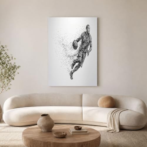 Peinture basketball 80x120 cm pour décorer un grand mur vide de chambre ado