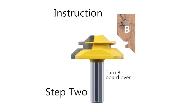 Image of Newdeli 45 Degree Router Bit 1 /2 inch Shank 45 Degree Lock Miter Router Bit 1 /2 inch Stock Lock Miter Woodworking Tools for 90-Degree Tenon Joint Woodworking
