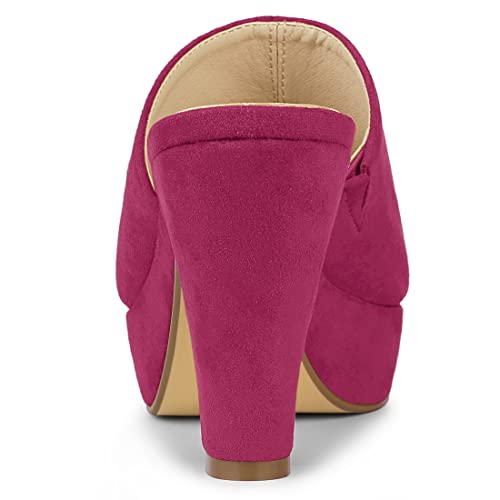 Image of Allegra K Women's Open Toe Platform Chunky Heel Slides Sandals | Party Sandals