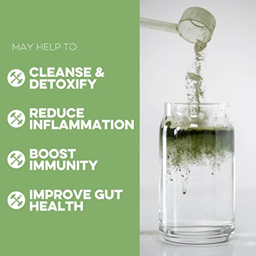 Clean Simple Eats Peachy Greens Powder Mix, Greens Superfood Powder Smoothie & Juice Mix, Gluten Free, Includes Powerhouse Superfoods Chlorella & Spirulina Powder Organic, 30 Servings #TOP3