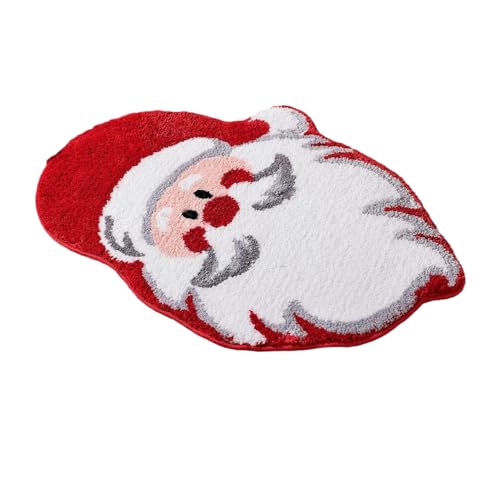 クリスマス バスマット,リビングルーム クリスマスツリー サンタ マット | 約41cm x 61cm 洗える 滑り止め ラグ 装? 室内外用 - リビングルーム 玄? キッチン 寝室 家庭 ポーチ 用