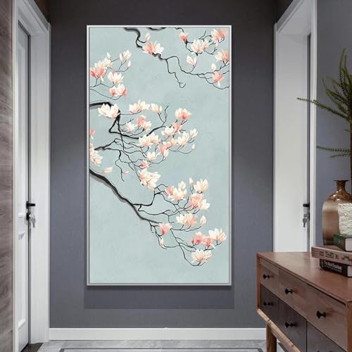 Peinture paysage végétal zen pour créer un salon relaxant