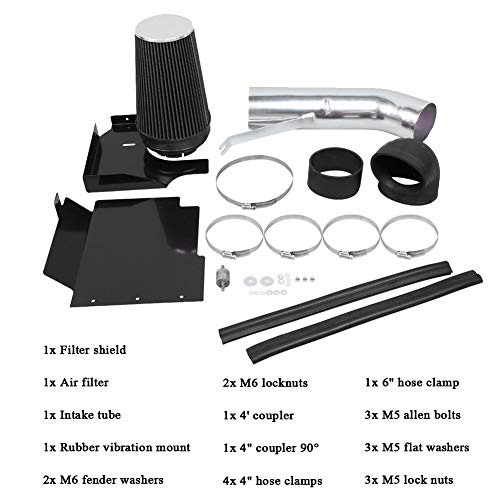 Moosun MS-06880 4 Inch Cold Air Intake System + Heat Shield thumb #2