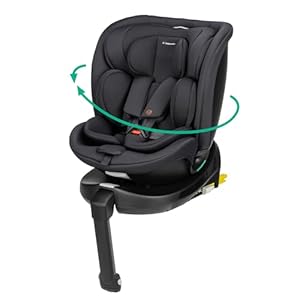 Bebeconfort RevolveFix Plus 360 i-Size, 360 Draaibare Autostoel, 0-12 Jaar, 40-150 cm, ISOFIX-Autostoel, Installatie Met Steunpoot, 360 Draaibaarheid, 8 Ligposities, 12 Hoofdsteunposities, Full Black