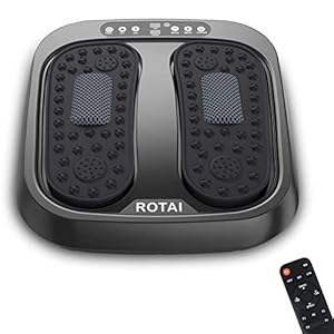 Foot Massager Machine with Remote, Multi Relaxations and Pain Relief – Shiatsu Vibration Feet Massager Increases Circulations, Relieve Stiffness Tired Muscles and Plantar Fasciitis (Black)