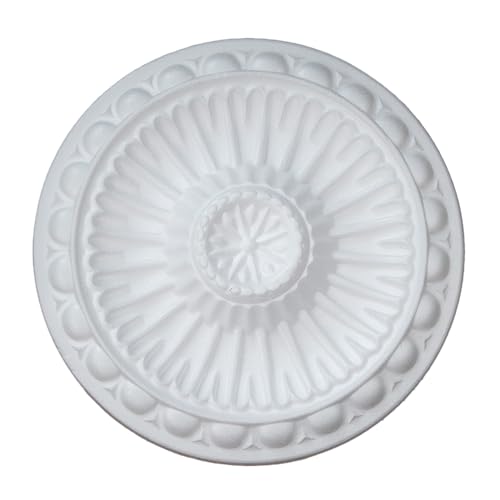 PROVISTON | Rosace en stuc | Diamètre: 280 mm | Polystyrène | Blanc | Montage facile | Rosace de plafond | Décoration murale