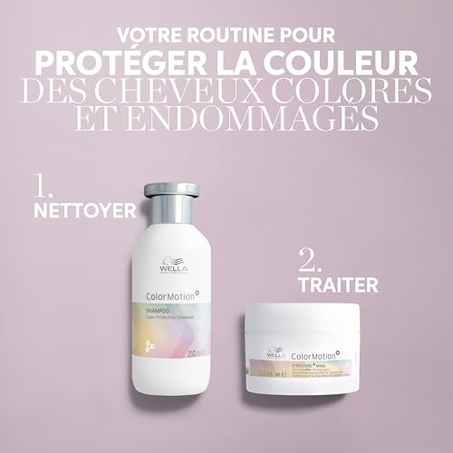 Wella Professionals COLORMOTION+ Shampoing protecteur de couleur - pour cheveux colorés et abîmés - Jusqu'à 8 semaines de protection 500ml
