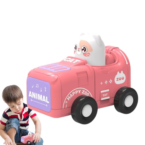 プレスアンドゴーカーおもちゃ、子供用動物車のおもちゃ、子供用プッシュカー、車のおもちゃ - 知育玩具、幼児用おもちゃの車、高級車のおもちゃ 1〜3歳の男の子用の車 おもちゃの車 キッドクルーザーのおもちゃの車 1歳用の車 1歳用の大きな車 1〜3歳の男の子