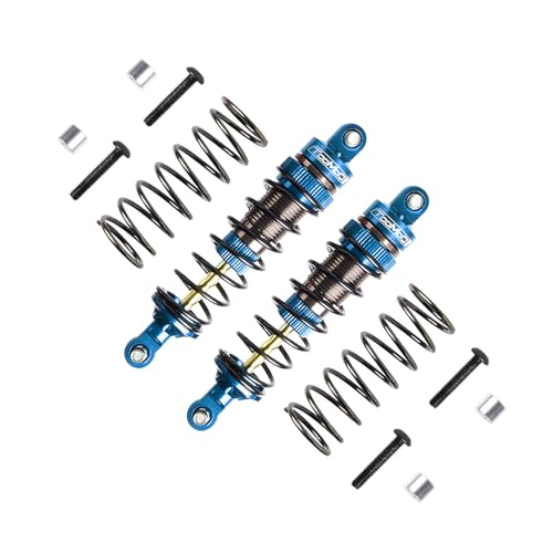 TOOMOD 90mm RC Oil Shock Absorber Big Bore Damper for 1/10 Slash,Stampede,Rustler, Hoss,Bandit, Ford, Vorteks,etc. Parts Upgrade Replace 2Pcs(Blue)